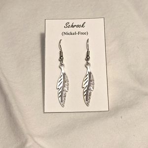 Earrings Silver Feathers